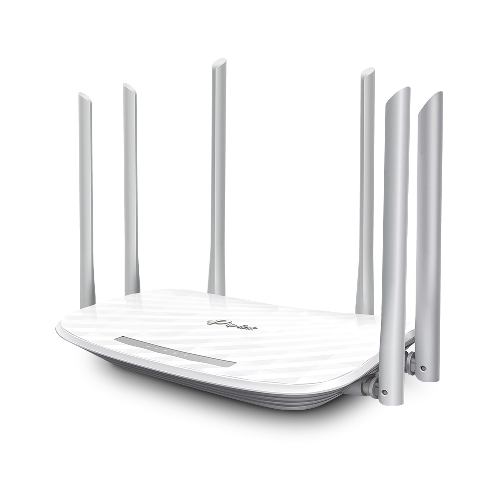 Бял двулентов рутер TP-Link Archer C86 с 6 антени